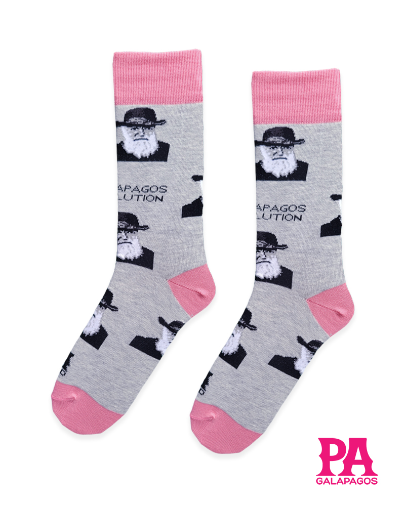 Charles Darwin Fondo Gris Claro