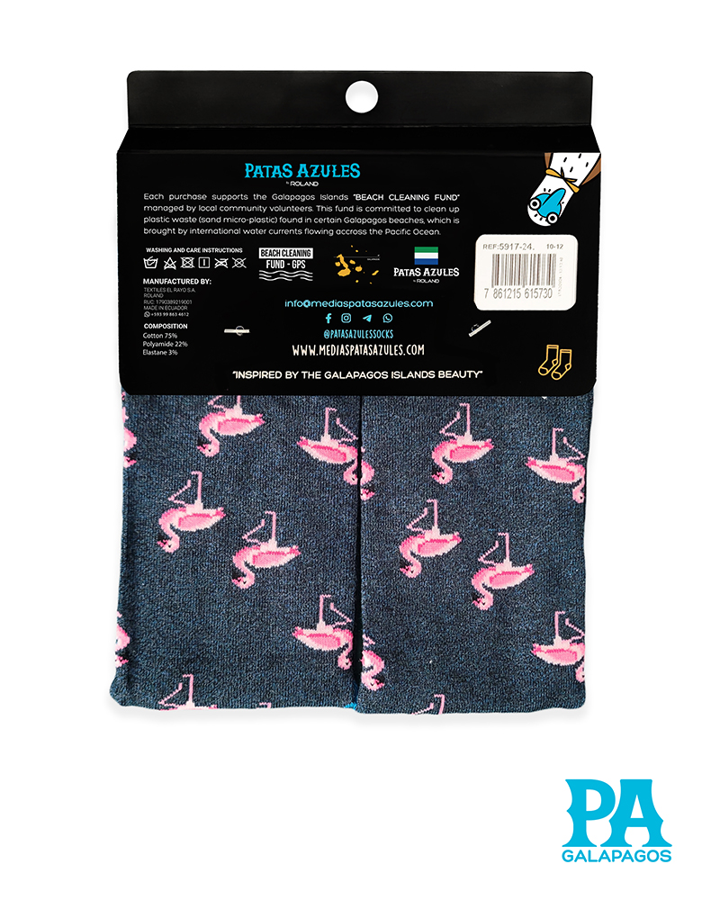 Flamingos Fondo Azul Oscuro - Image 3