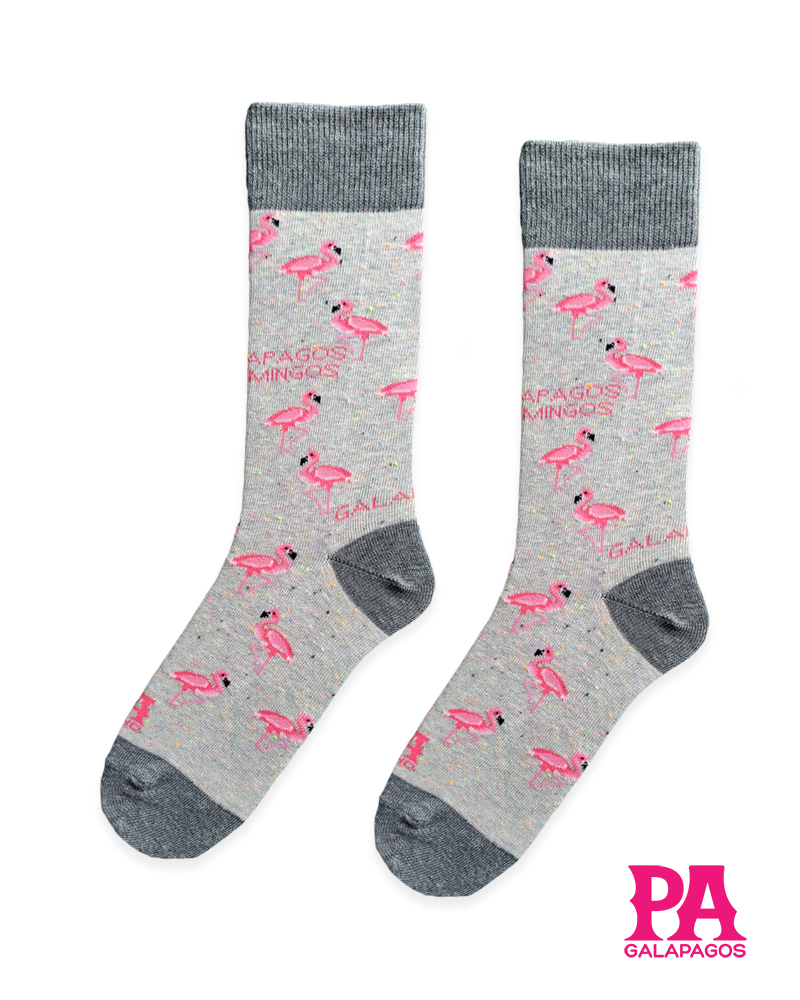 Flamingos Fondo Blanco Con Puntos