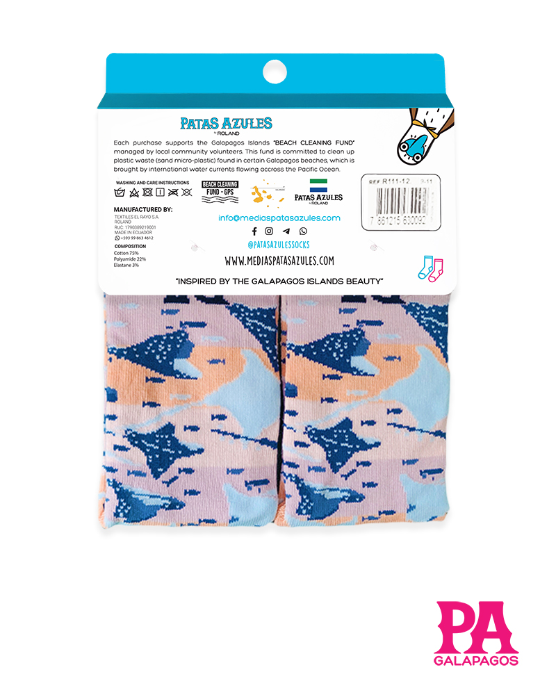 Mantarraya Fondo Crema Morado Rosado - Image 3