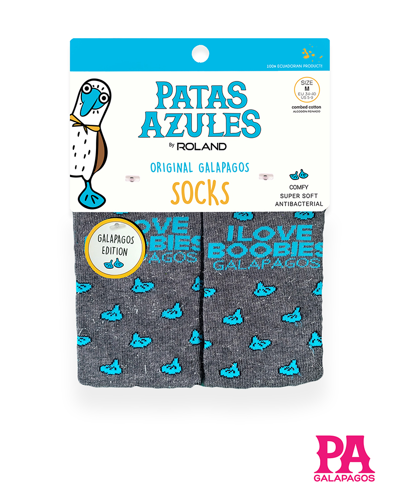 Patitas Azules Repetidas Fondo Gris Con Brillo - Image 2