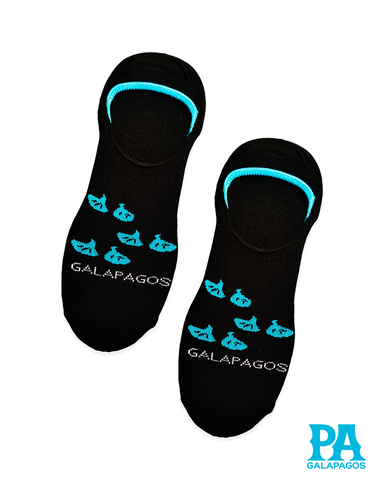 Patitas Azules Repetidas Fondo Negro