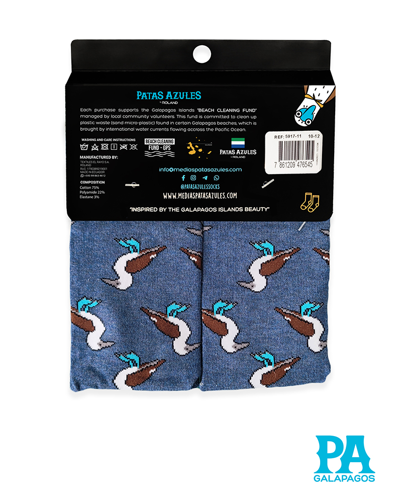 Piqueros Patas Azules Fondo Azul Jaspeado - Image 3