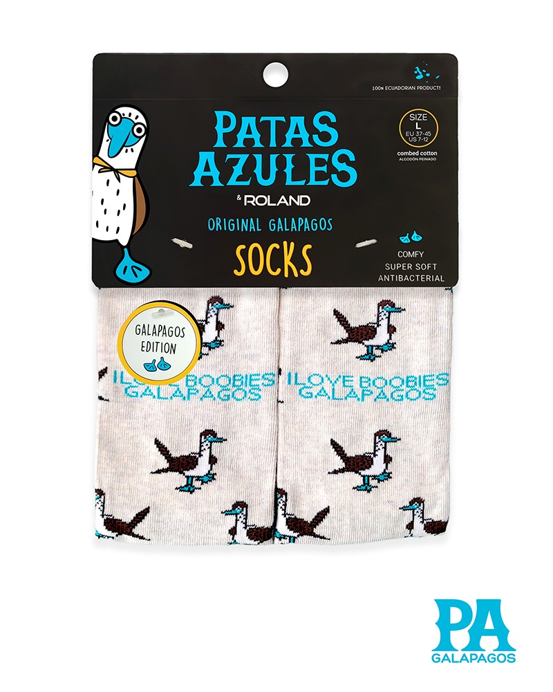 Piqueros Patas Azules Fondo Blanco Con Puntos Celestes - Image 2