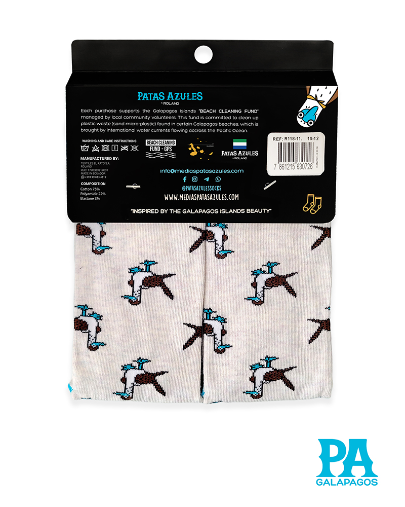 Piqueros Patas Azules Fondo Blanco Con Puntos Celestes - Image 3