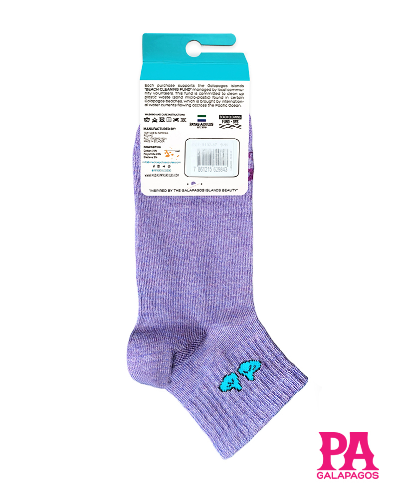 Patitas Azules Morado Con Rayas Azules - Image 3