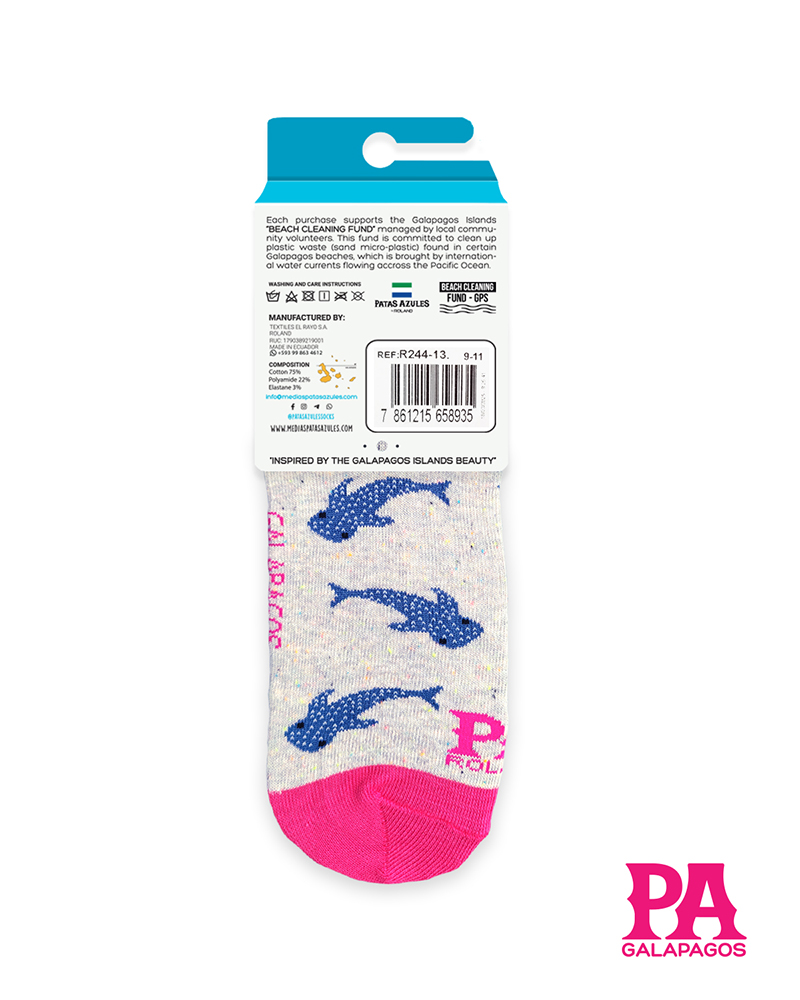 Tiburones Ballena Fondo Gris Con Puntos De Colores - Image 3