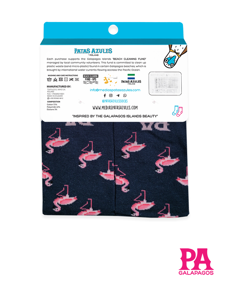 Flamingos fondo azul marino - Image 3